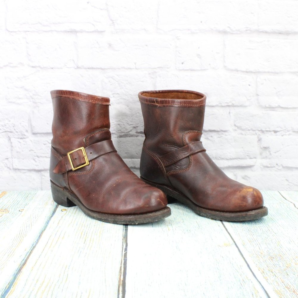 *Durango Vulcan Cord Brown Leather Pull on Oil Resistant Boots Size 9 Inch - Picture 3 of 9